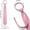 imageHISDERN Pre Tied Ties for Men Paisley Solid Striped Necktie and Pocket Square Cufflinks Set Formal Wedding Neck TieApinkSolid