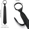 imageHISDERN Pre Tied Ties for Men Paisley Solid Striped Necktie and Pocket Square Cufflinks Set Formal Wedding Neck TieB2blackPaisley