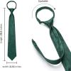 imageHISDERN Pre Tied Ties for Men Paisley Solid Striped Necktie and Pocket Square Cufflinks Set Formal Wedding Neck TieBemerald GreenPaisley