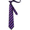 imageHISDERN Mens Tie Striped Ties and Handkerchief Set Business Formal Woven Pocket Square Wedding College Stripe NecktieApurple