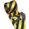 imageHISDERN Mens Tie Striped Ties and Handkerchief Set Business Formal Woven Pocket Square Wedding College Stripe NecktieAyellow Black