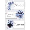 imageHISDERN Mens Tie Striped Ties and Handkerchief Set Business Formal Woven Pocket Square Wedding College Stripe NecktieBblue