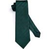 imageHISDERN Mens Tie Striped Ties and Handkerchief Set Business Formal Woven Pocket Square Wedding College Stripe NecktieBgreen Black