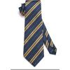 imageHISDERN Mens Tie Striped Ties and Handkerchief Set Business Formal Woven Pocket Square Wedding College Stripe NecktieBnavy Blue Gold