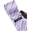 imageHISDERN Mens Tie Striped Ties and Handkerchief Set Business Formal Woven Pocket Square Wedding College Stripe NecktieBpurple