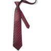 imageHISDERN Mens Tie Striped Ties and Handkerchief Set Business Formal Woven Pocket Square Wedding College Stripe NecktieBred Black