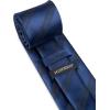 imageHISDERN Mens Tie Striped Ties and Handkerchief Set Business Formal Woven Pocket Square Wedding College Stripe NecktieC Navy Blue2