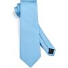 imageHISDERN Mens Tie Striped Ties and Handkerchief Set Business Formal Woven Pocket Square Wedding College Stripe NecktieCblue