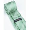 imageHISDERN Mens Tie Striped Ties and Handkerchief Set Business Formal Woven Pocket Square Wedding College Stripe NecktieCgreen2