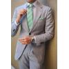 imageHISDERN Mens Tie Striped Ties and Handkerchief Set Business Formal Woven Pocket Square Wedding College Stripe NecktieCgreen2