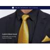 imageHISDERN Mens Dress Shirt with Tie Pocket Square Set Classic Button Down Shirt Matching Tie Long Sleeve ShirtsBlack Gold