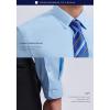 imageHISDERN Mens Dress Shirt with Tie Pocket Square Set Classic Button Down Shirt Matching Tie Long Sleeve ShirtsBlue Light