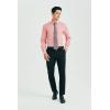 imageHISDERN Mens Dress Shirt with Tie Pocket Square Set Classic Button Down Shirt Matching Tie Long Sleeve ShirtsDusty Pink