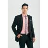 imageHISDERN Mens Dress Shirt with Tie Pocket Square Set Classic Button Down Shirt Matching Tie Long Sleeve ShirtsDusty Pink