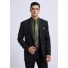 imageHISDERN Mens Dress Shirt with Tie Pocket Square Set Classic Button Down Shirt Matching Tie Long Sleeve ShirtsGreen Army