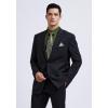 imageHISDERN Mens Dress Shirt with Tie Pocket Square Set Classic Button Down Shirt Matching Tie Long Sleeve ShirtsGreen Army