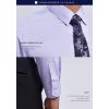 imageHISDERN Mens Dress Shirt with Tie Pocket Square Set Classic Button Down Shirt Matching Tie Long Sleeve ShirtsLavender