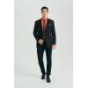 imageHISDERN Mens Dress Shirt with Tie Pocket Square Set Classic Button Down Shirt Matching Tie Long Sleeve ShirtsOrange