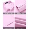 imageHISDERN Mens Dress Shirt with Tie Pocket Square Set Classic Button Down Shirt Matching Tie Long Sleeve ShirtsPink