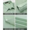 imageHISDERN Mens Dress Shirt with Tie Pocket Square Set Classic Button Down Shirt Matching Tie Long Sleeve ShirtsSage Green