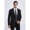 imageHISDERN Mens Dress Shirt with Tie Pocket Square Set Classic Button Down Shirt Matching Tie Long Sleeve ShirtsWhite