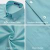 imageHISDERN Mens Dress Shirts Short Sleeve Button Down Casual Shirt Business Oxford Collar Formal Shirt with Pocket for MenBlue 1