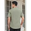 imageHISDERN Mens Dress Shirts Short Sleeve Button Down Casual Shirt Business Oxford Collar Formal Shirt with Pocket for MenGreen