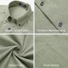 imageHISDERN Mens Dress Shirts Short Sleeve Button Down Casual Shirt Business Oxford Collar Formal Shirt with Pocket for MenGreen