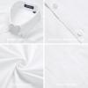 imageHISDERN Mens Dress Shirts Short Sleeve Button Down Casual Shirt Business Oxford Collar Formal Shirt with Pocket for MenWhite