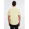 imageHISDERN Mens Dress Shirts Short Sleeve Button Down Casual Shirt Business Oxford Collar Formal Shirt with Pocket for MenYellow
