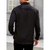 imageHISDERN Mens Casual Button Down Long Sleeve Shirt Wrinkle Free Striped Beach Textured Vacation Collared Clothing with PocketBlack