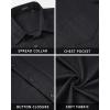 imageHISDERN Mens Casual Button Down Long Sleeve Shirt Wrinkle Free Striped Beach Textured Vacation Collared Clothing with PocketBlack
