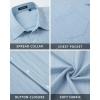 imageHISDERN Mens Casual Button Down Long Sleeve Shirt Wrinkle Free Striped Beach Textured Vacation Collared Clothing with PocketBlue