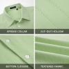 imageHISDERN Mens Cuban Guayabera Shirts Short Sleeve Casual Button Down Shirts for Men Regular Fit Summer Beach Linen Shirt SolidSage Green