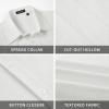 imageHISDERN Mens Cuban Guayabera Shirts Short Sleeve Casual Button Down Shirts for Men Regular Fit Summer Beach Linen Shirt SolidWhite