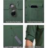 imageMens Fishing Shirts Long Sleeve UPF 50 Sun Protection Quick Dry Cooling Hiking Travel Button Down Shirt Roll Up SleeveAamy Green