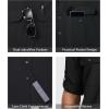 imageMens Fishing Shirts Long Sleeve UPF 50 Sun Protection Quick Dry Cooling Hiking Travel Button Down Shirt Roll Up SleeveAblack