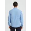 imageMens Fishing Shirts Long Sleeve UPF 50 Sun Protection Quick Dry Cooling Hiking Travel Button Down Shirt Roll Up SleeveAdenim Blue