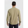 imageMens Fishing Shirts Long Sleeve UPF 50 Sun Protection Quick Dry Cooling Hiking Travel Button Down Shirt Roll Up SleeveAkhaki