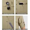 imageMens Fishing Shirts Long Sleeve UPF 50 Sun Protection Quick Dry Cooling Hiking Travel Button Down Shirt Roll Up SleeveAkhaki