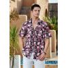 imageMens Hawaiian Shirts Short Sleeve Button Down Tropical Beach Shirt 100 Cotton Summer Casual Vacation Floral Aloha ShirtA11