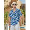 imageMens Hawaiian Shirts Short Sleeve Button Down Tropical Beach Shirt 100 Cotton Summer Casual Vacation Floral Aloha ShirtB21