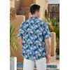 imageMens Hawaiian Shirts Short Sleeve Button Down Tropical Beach Shirt 100 Cotton Summer Casual Vacation Floral Aloha ShirtB21