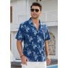 imageMens Hawaiian Shirts Short Sleeve Button Down Tropical Beach Shirt 100 Cotton Summer Casual Vacation Floral Aloha ShirtB51