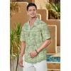 imageMens Hawaiian Shirts Short Sleeve Button Down Tropical Beach Shirt 100 Cotton Summer Casual Vacation Floral Aloha ShirtG21