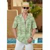 imageMens Hawaiian Shirts Short Sleeve Button Down Tropical Beach Shirt 100 Cotton Summer Casual Vacation Floral Aloha ShirtG21