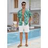 imageMens Hawaiian Shirts Short Sleeve Button Down Tropical Beach Shirt 100 Cotton Summer Casual Vacation Floral Aloha ShirtG61