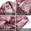 imageMens Hawaiian Shirts Short Sleeve Button Down Tropical Beach Shirt 100 Cotton Summer Casual Vacation Floral Aloha ShirtR21