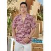 imageMens Hawaiian Shirts Short Sleeve Button Down Tropical Beach Shirt 100 Cotton Summer Casual Vacation Floral Aloha ShirtR21