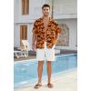 imageMens Hawaiian Shirts Short Sleeve Button Down Tropical Beach Shirt 100 Cotton Summer Casual Vacation Floral Aloha ShirtY11